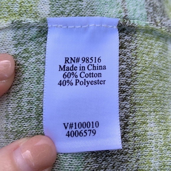Coldwater Creek green ombré striped cardigan, size L (14/16) - Picture 4 of 5